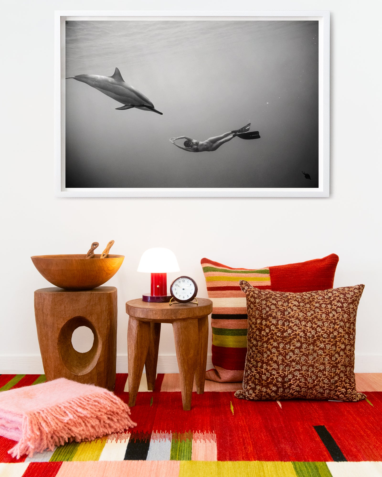 Kimi Werner with Dolphins #4 (B-342) by Wayne Levin