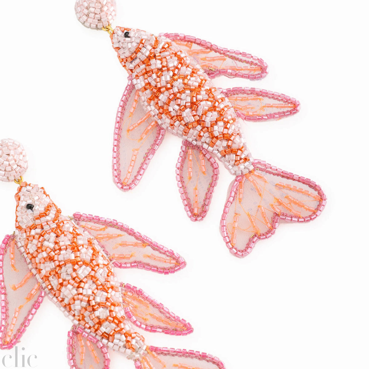 Koi Earrings in Pink, from Olivia Dar
