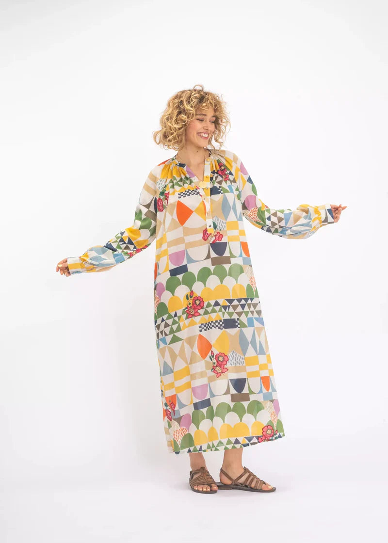 Lakshmi Dress in Flowers Multicolor, from V De Vinster