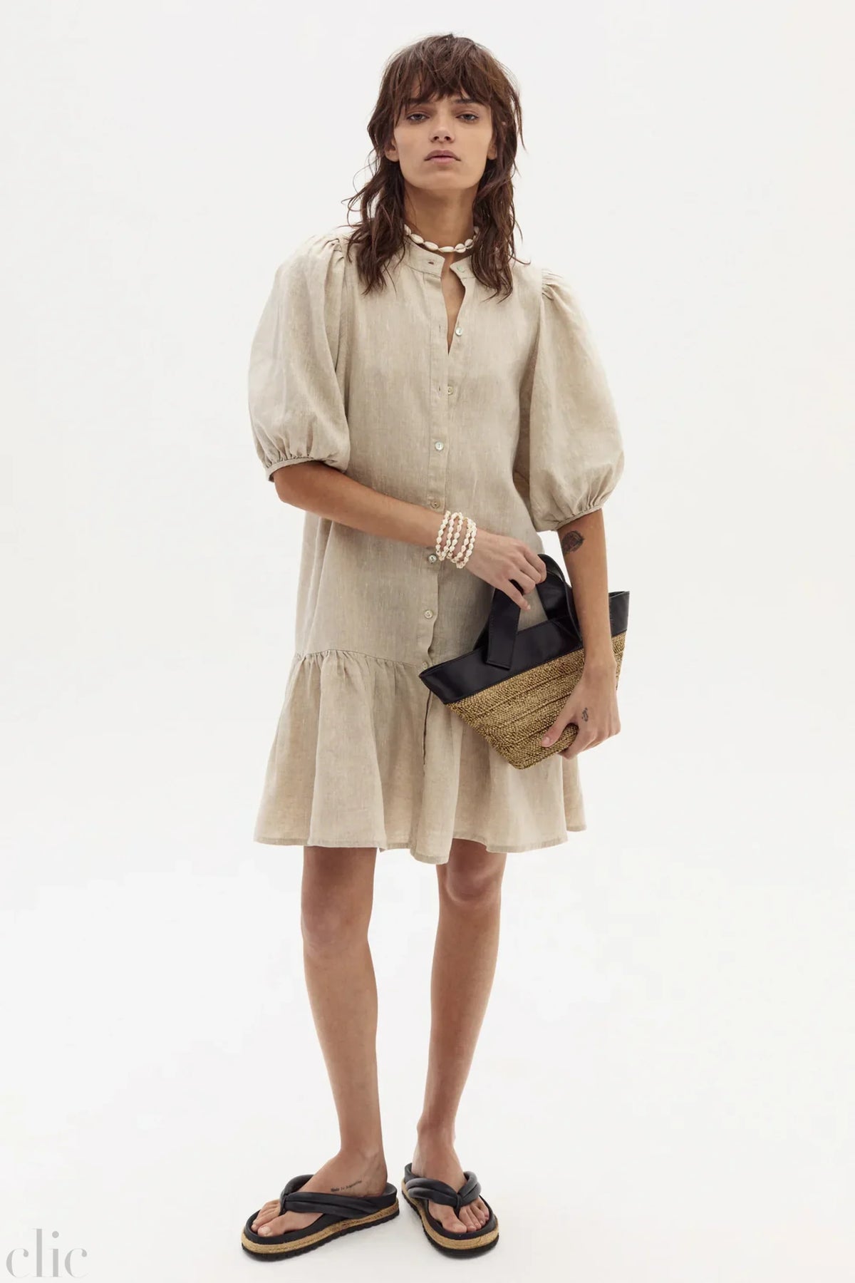 Carmela Linen Dress in Natural, from Lanhtropy