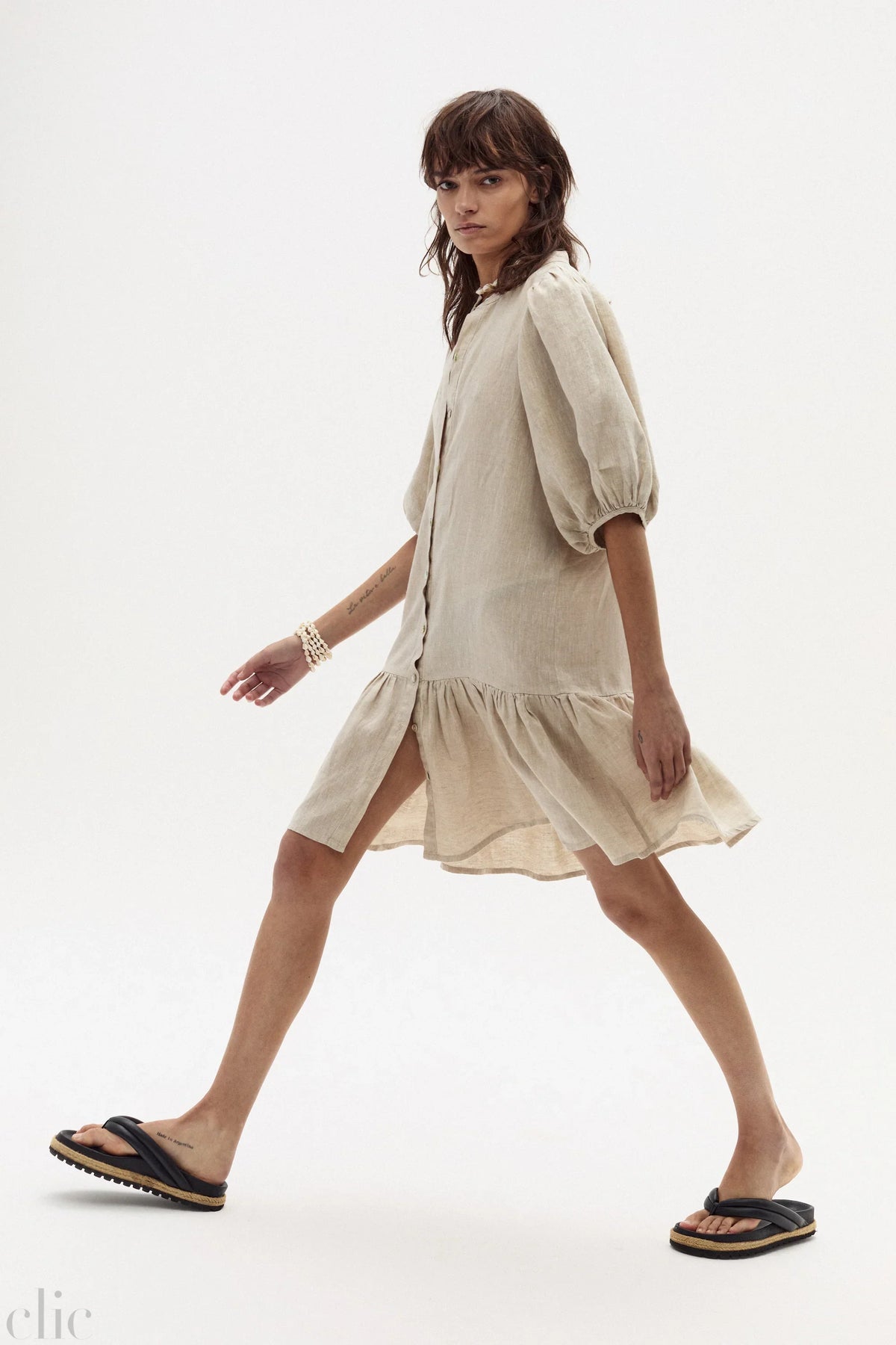 Carmela Linen Dress in Natural, from Lanhtropy
