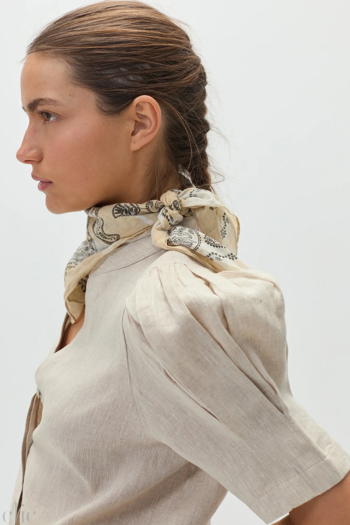 Athina Linen Shirt in Natural, from Lanhtropy