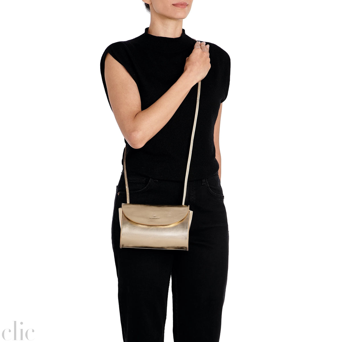 Linea 1978 Crossbody bag in Metallic Platinum, from IL Bisonte