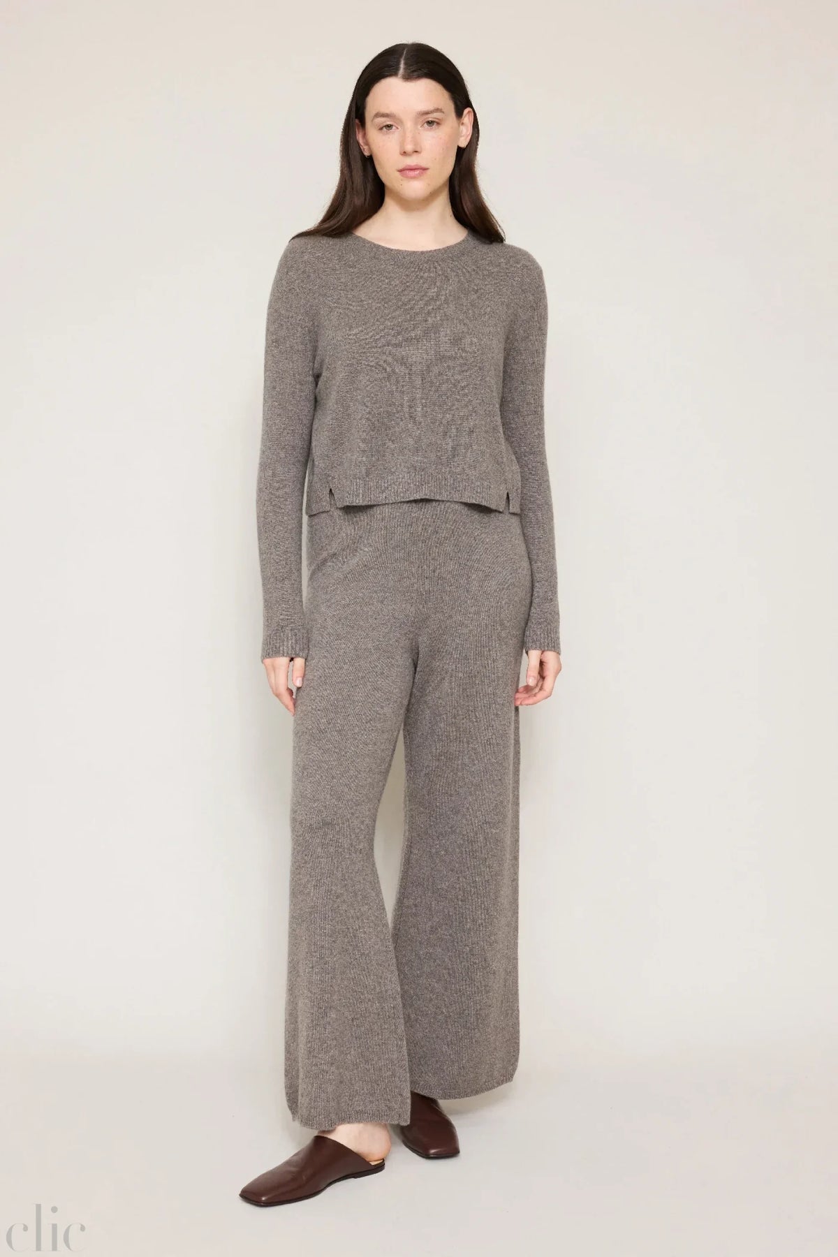 Nina Crop Jumper in Otter, from Organic by John Patrick