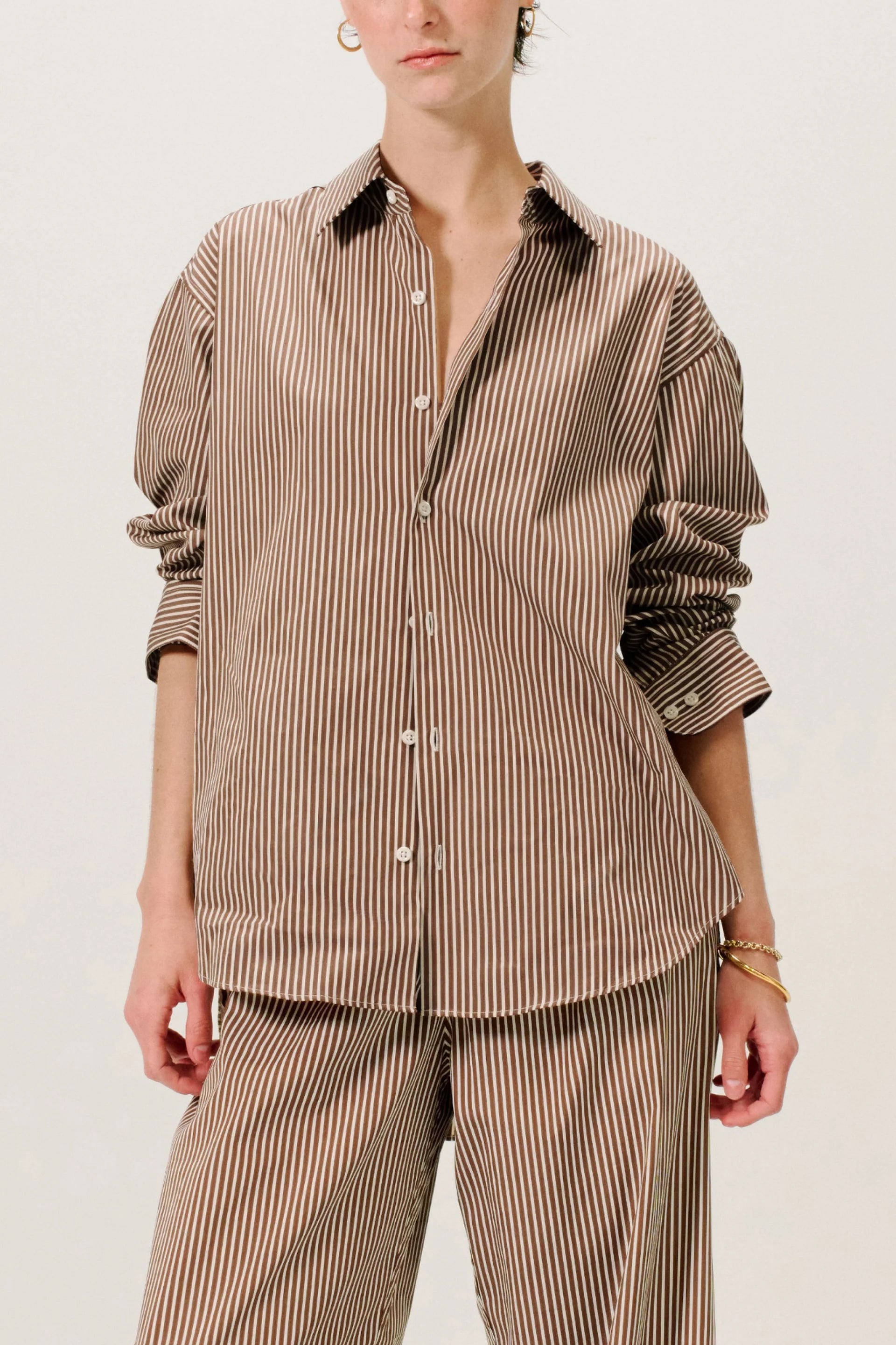La Shirt Classica Poplin in Cortado Stripe, from Comme Si