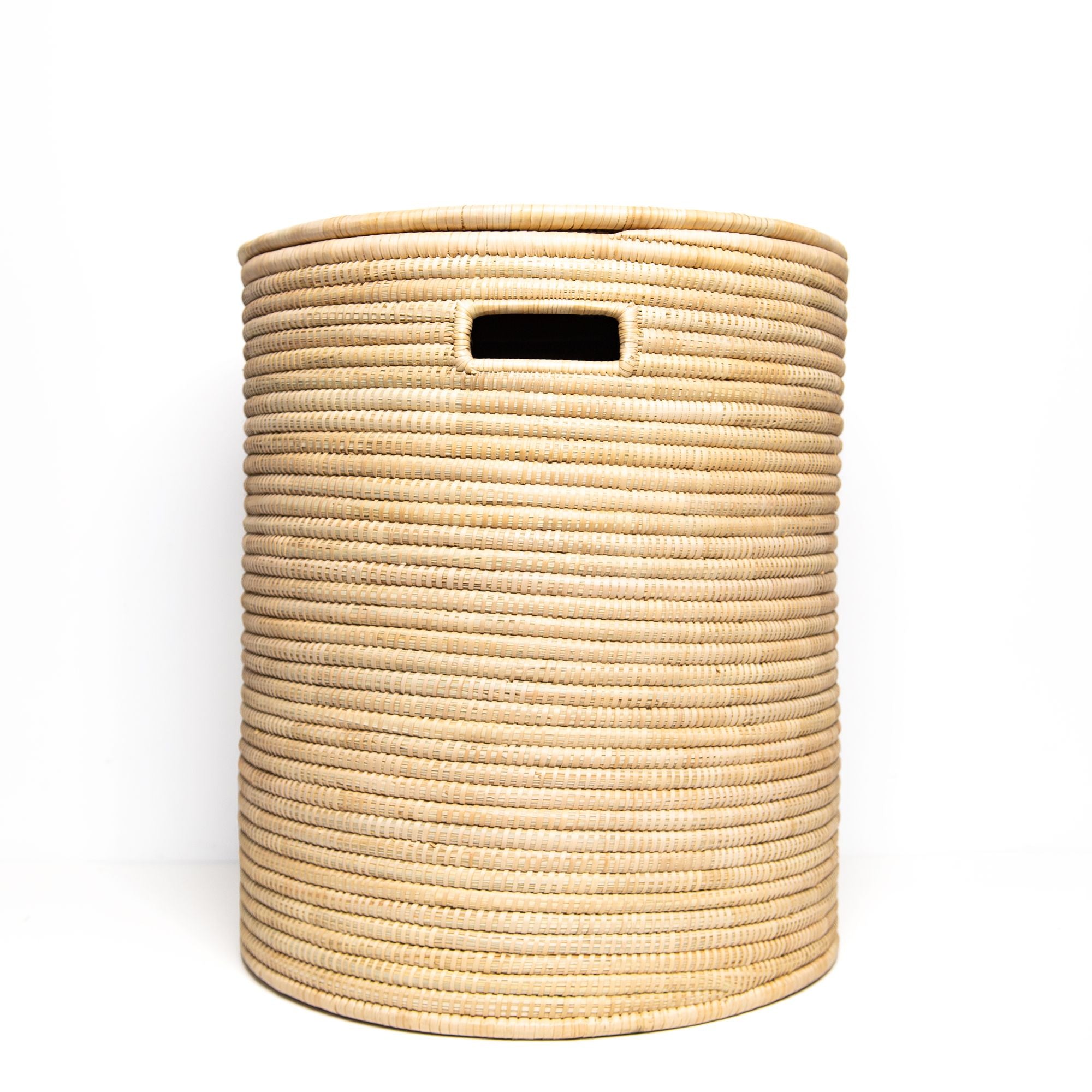 Large Malawi Basket with Natural Wooden Handles