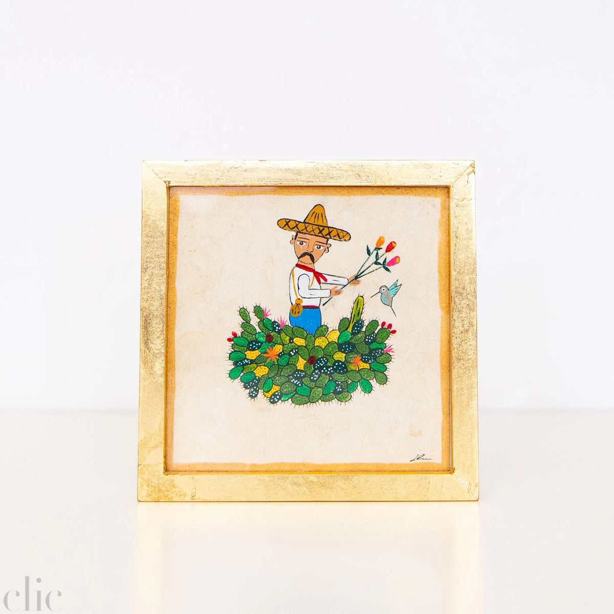 Nopal Cactus Farmer Painting, from Riversong