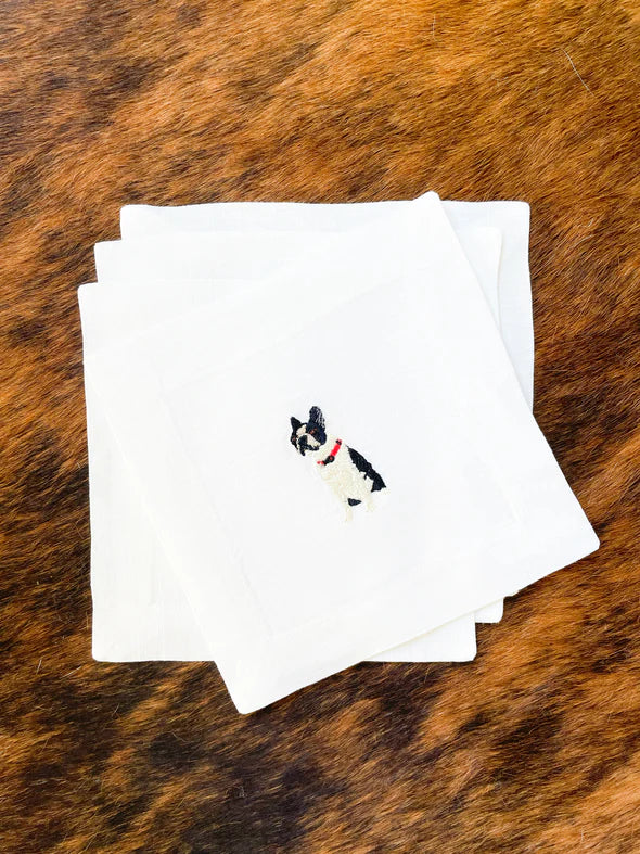 Boston Terrier Cocktail Napkins, from Lettermade