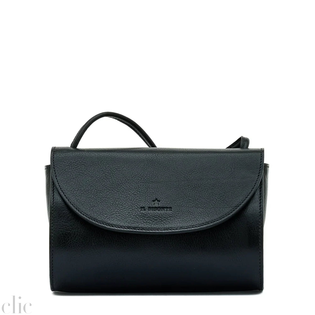 Linea 1978 Crossbody bag in Black Leather, from IL Bisonte