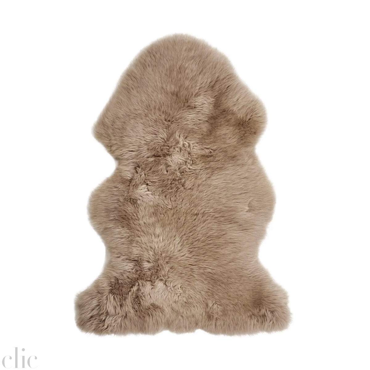 Long Wool Sheepskin Rug in Taupe