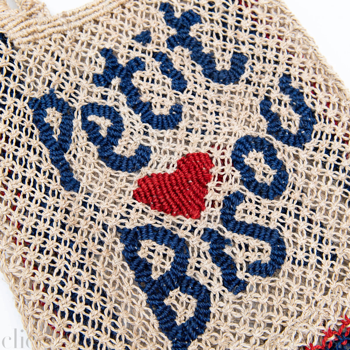 Lottie Petit Bisou Bag in Natural & Indigo, from The Jacksons