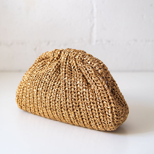 Gold metallic Game Crochet Bag, from Maria La Rosa