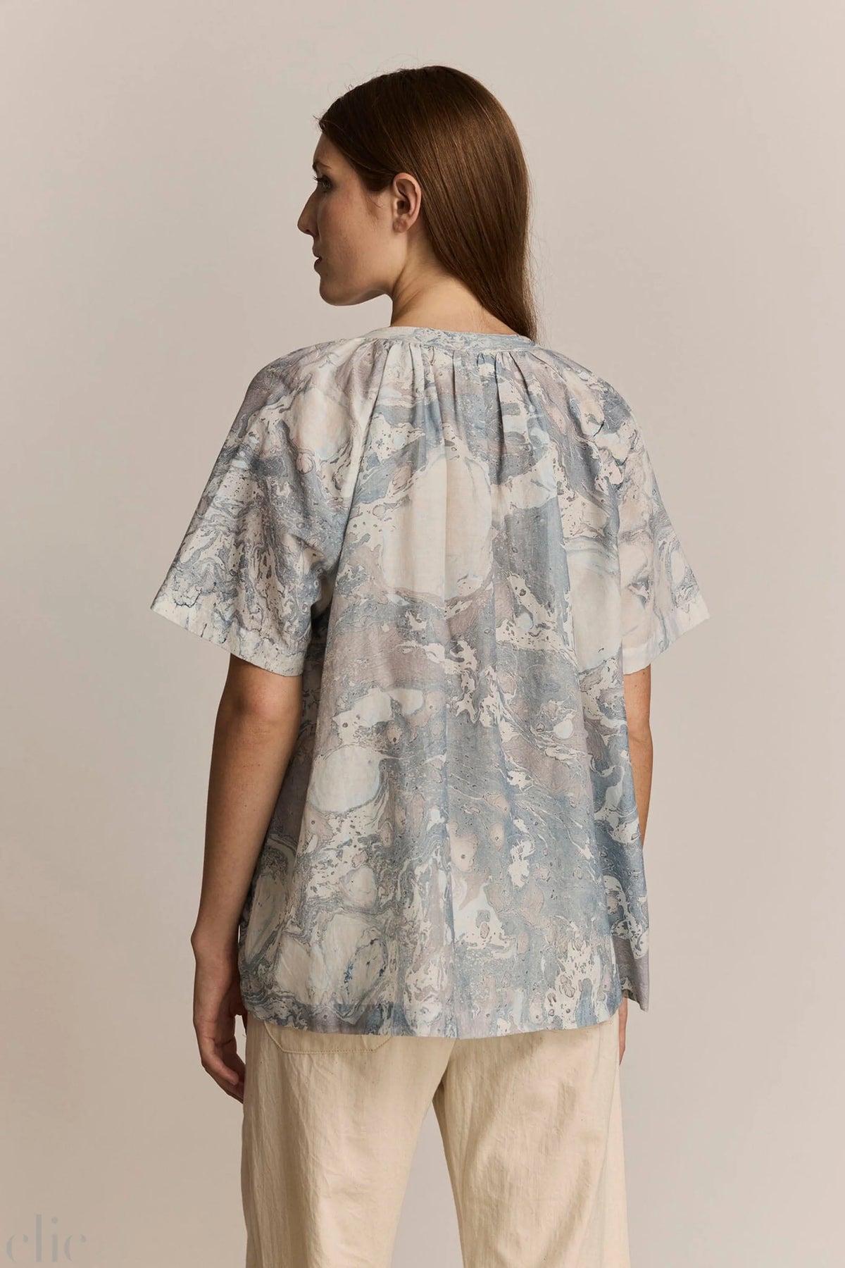 Perry Shirt in Blue Marble, from M.Patmos
