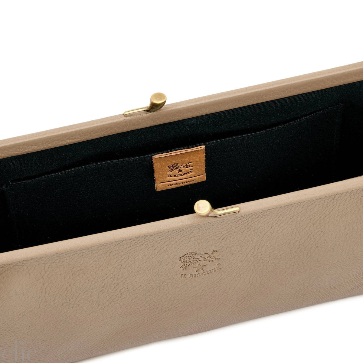 Manuela Clutch in Beige Vasari, from IL Bisonte