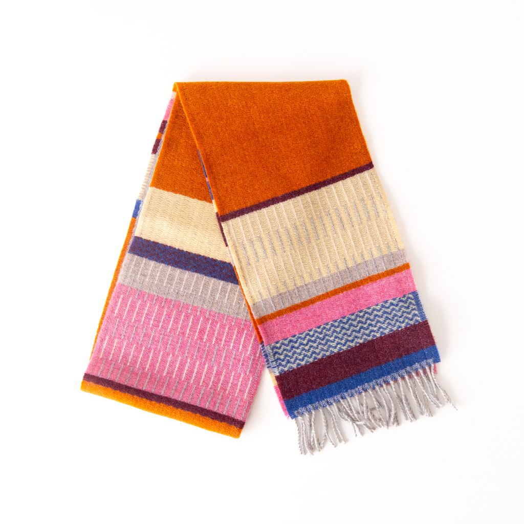 Strathay Scarf in Orange, from Wallace Sewell