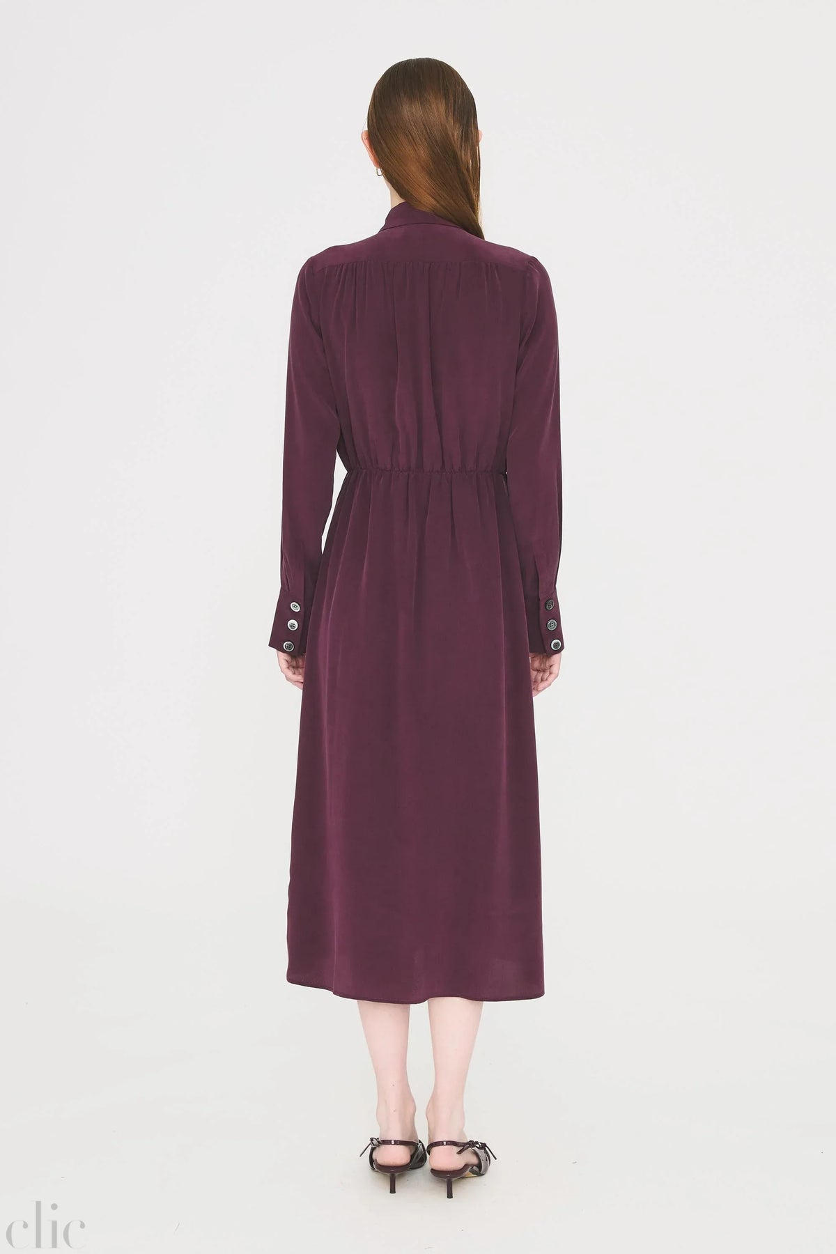 Melinda Long Dress in Burgundy, from Antik Batik
