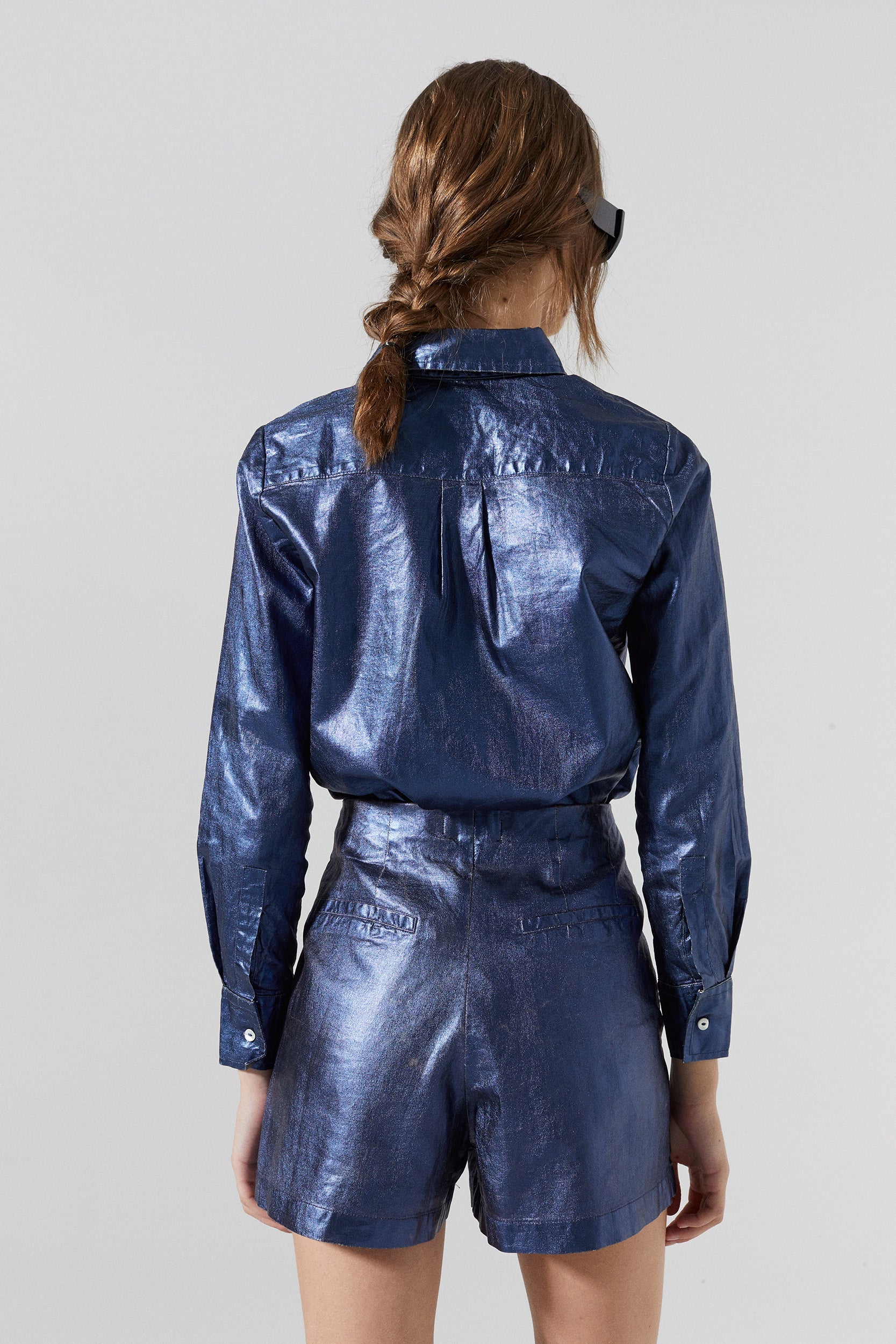 San Marino Deep Blue Metallic Shirt, from Lanhtropy