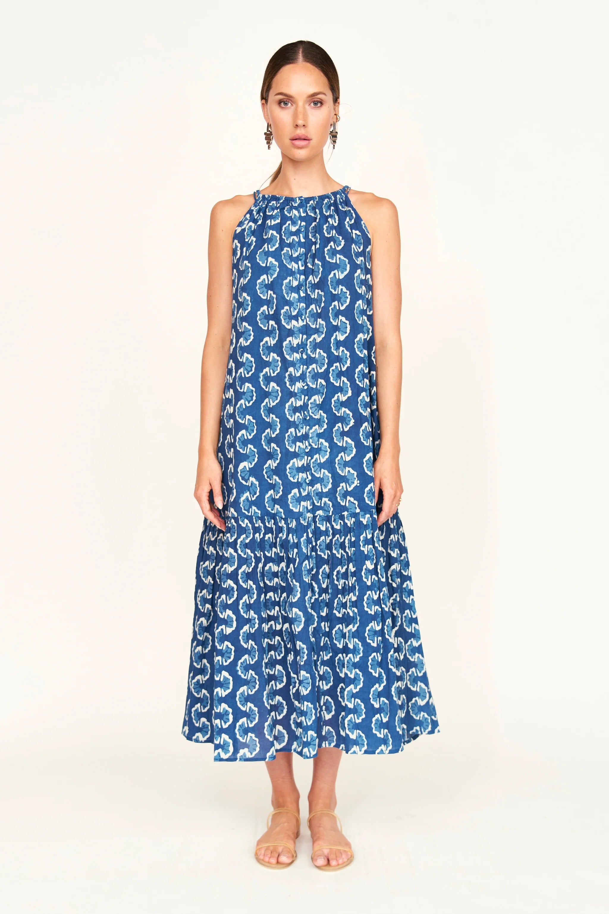 Corsica Sundress in Indigo Orchard Road, from Mirth