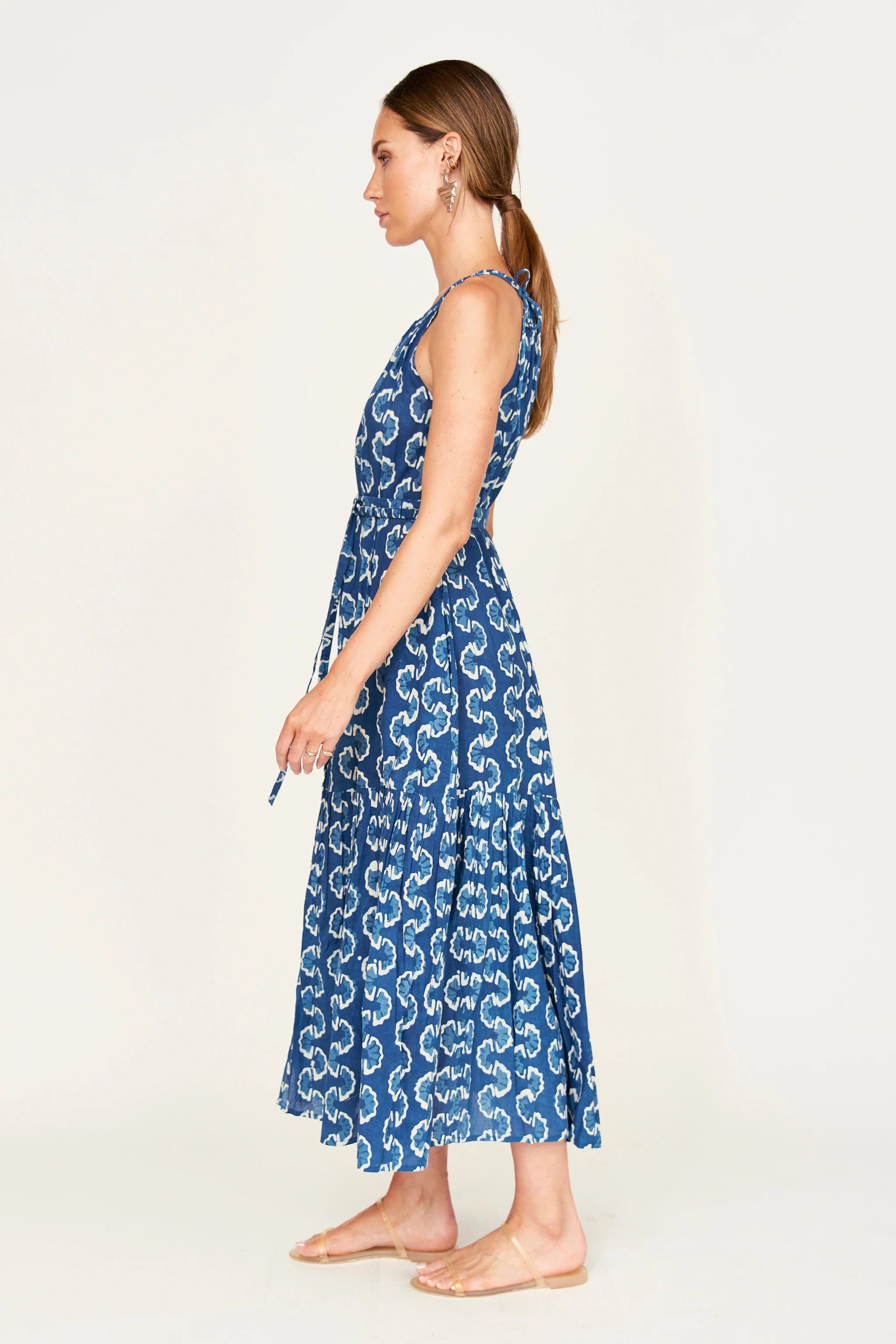 Corsica Sundress in Indigo Orchard Road, from Mirth