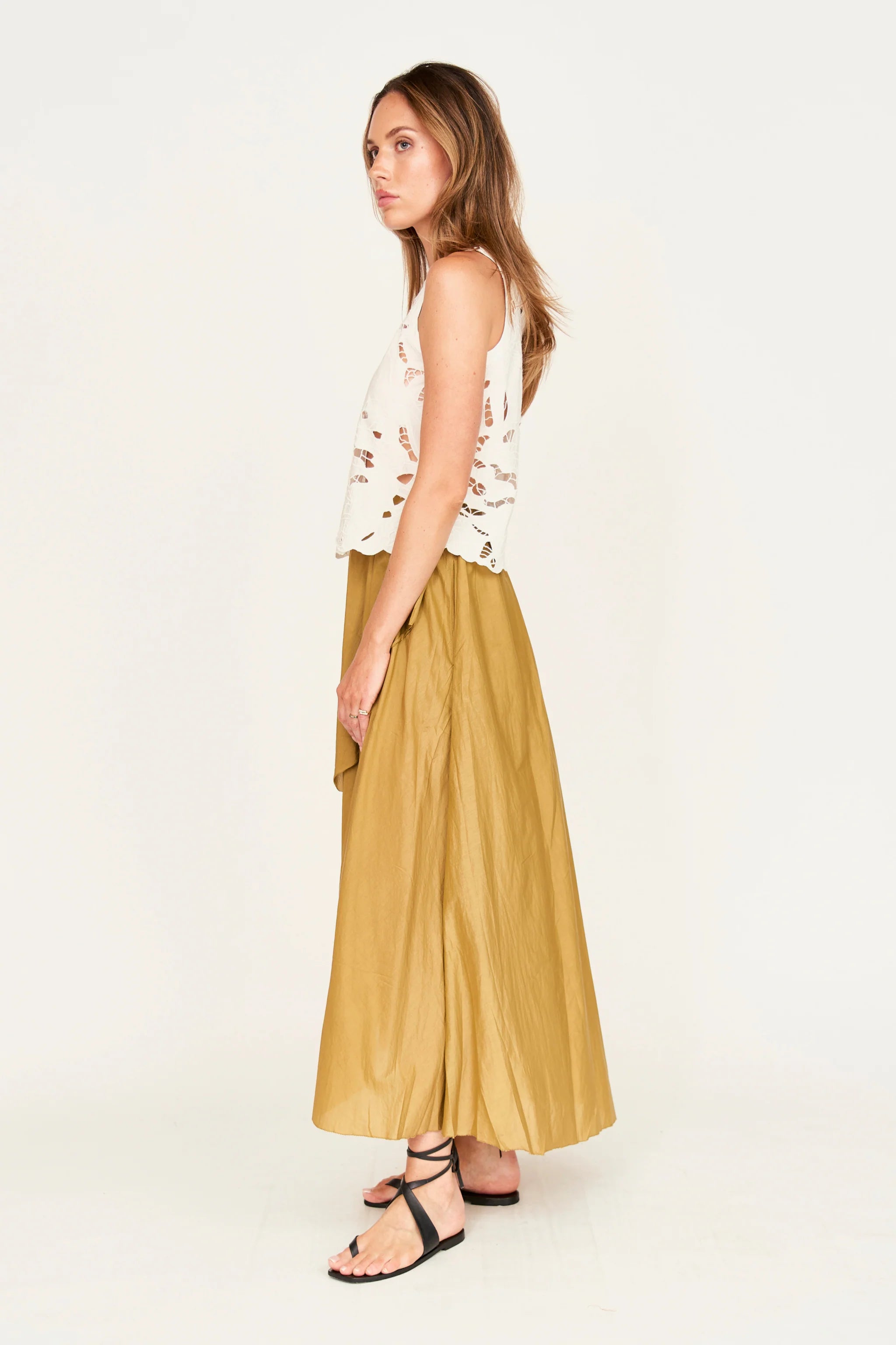 Santanyi Cutwork Tank in White, from Mirth