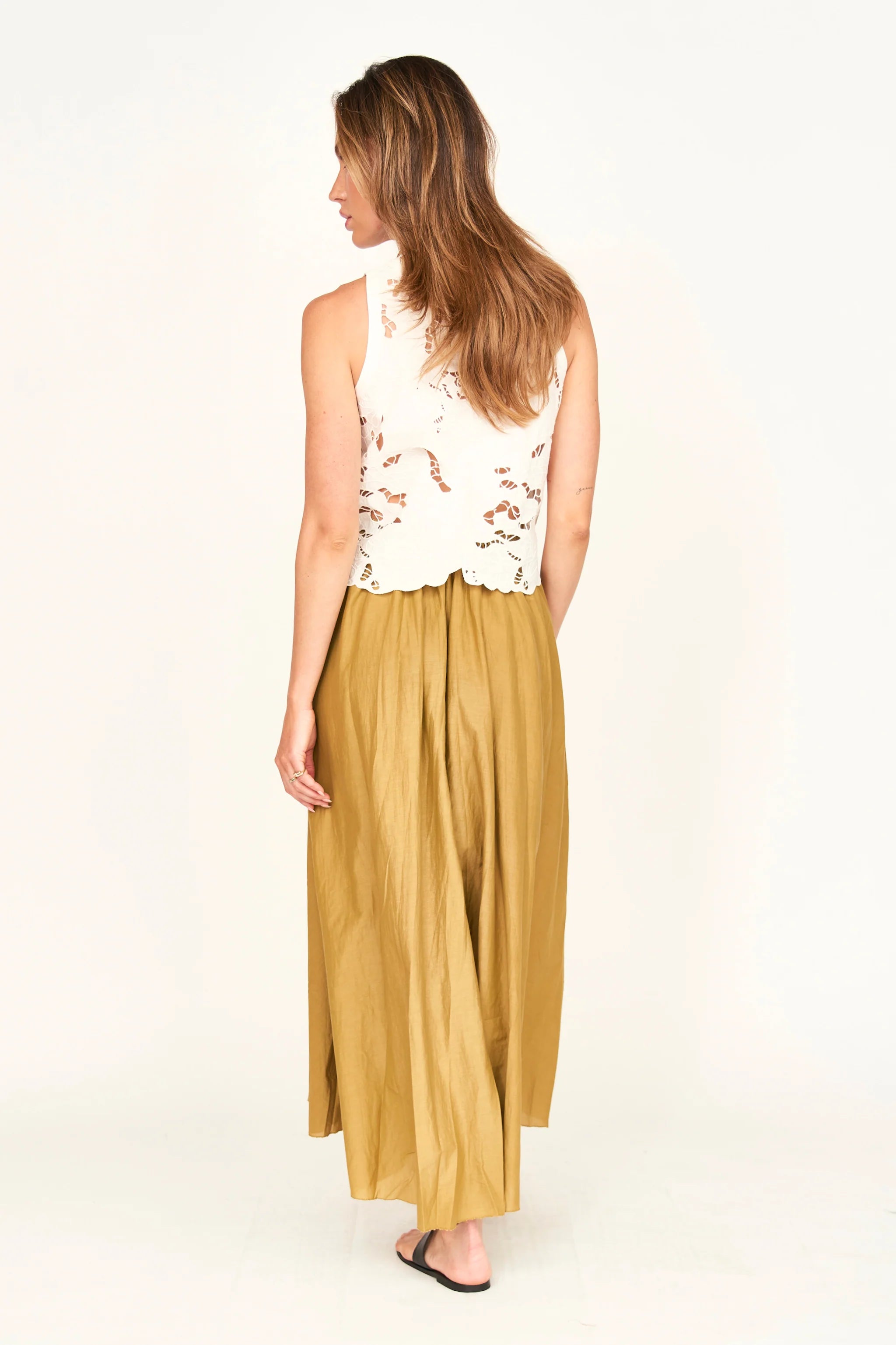 Santanyi Cutwork Tank in White, from Mirth