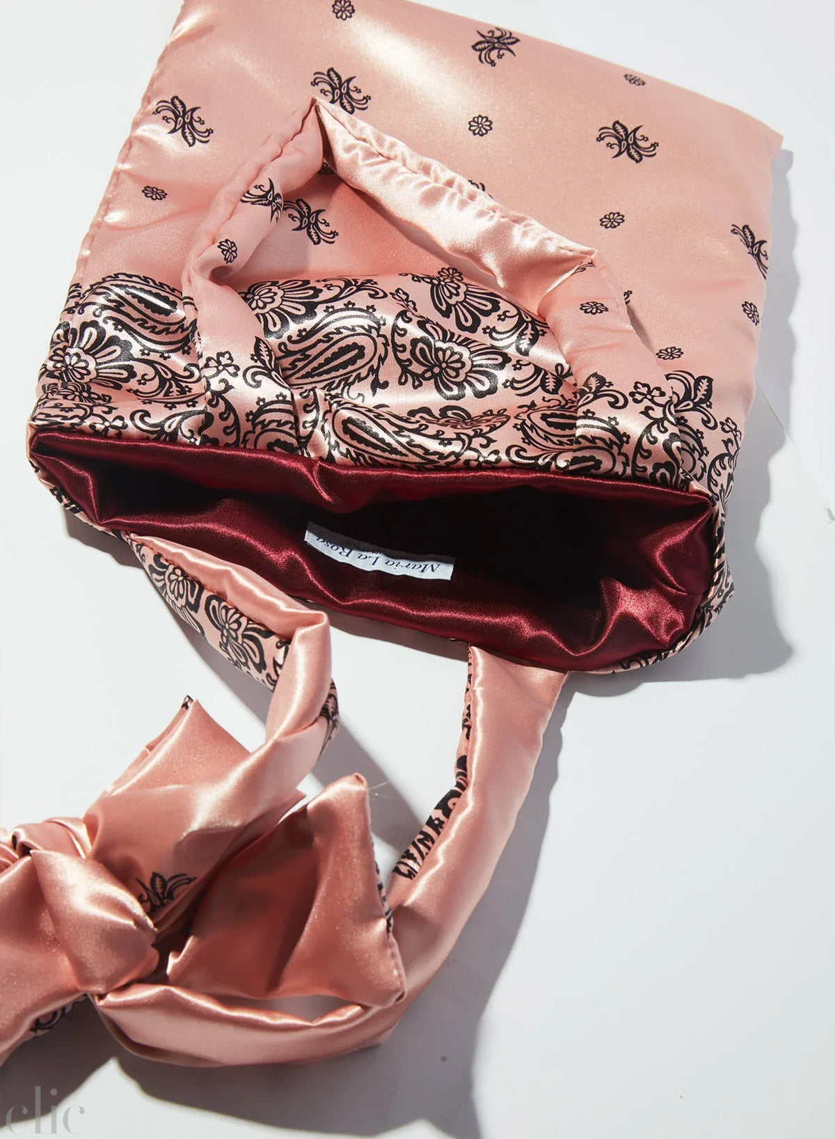 Bandana Couture Bag in Pale Pink, from Maria La Rosa