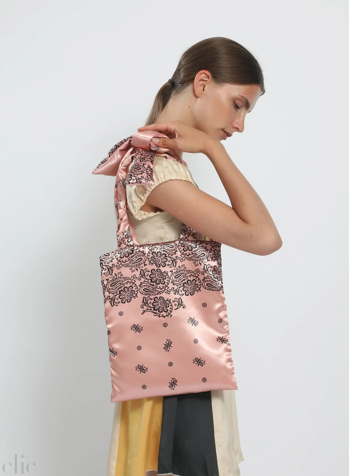 Bandana Couture Bag in Pale Pink, from Maria La Rosa