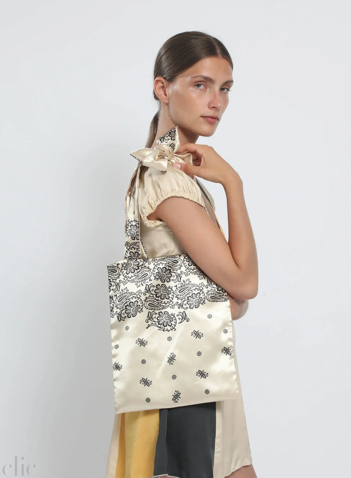 Bandana Couture Bag in Platino, from Maria La Rosa