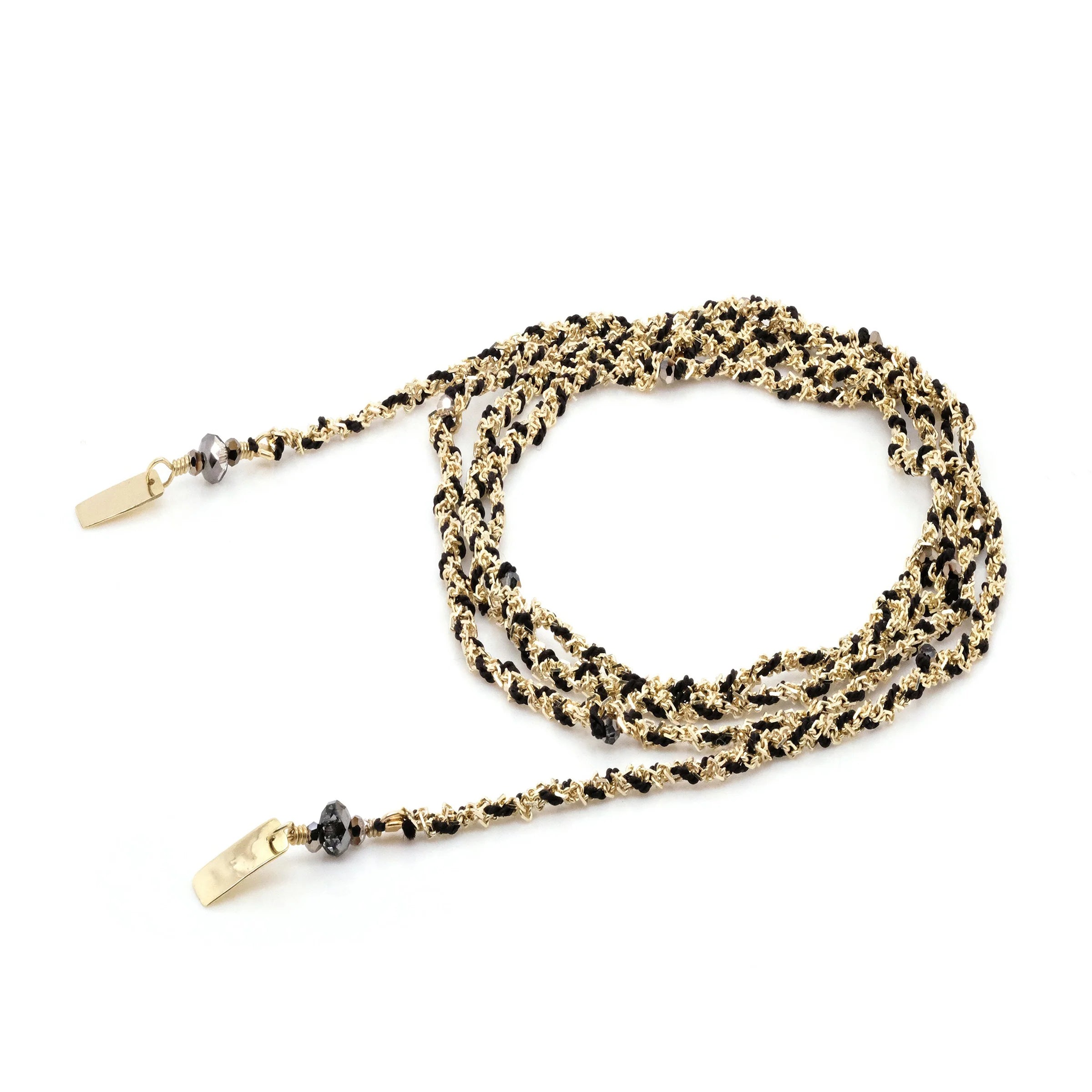 MLS 182 Necklace in Black and Gold, from Marie Laure Chamorel