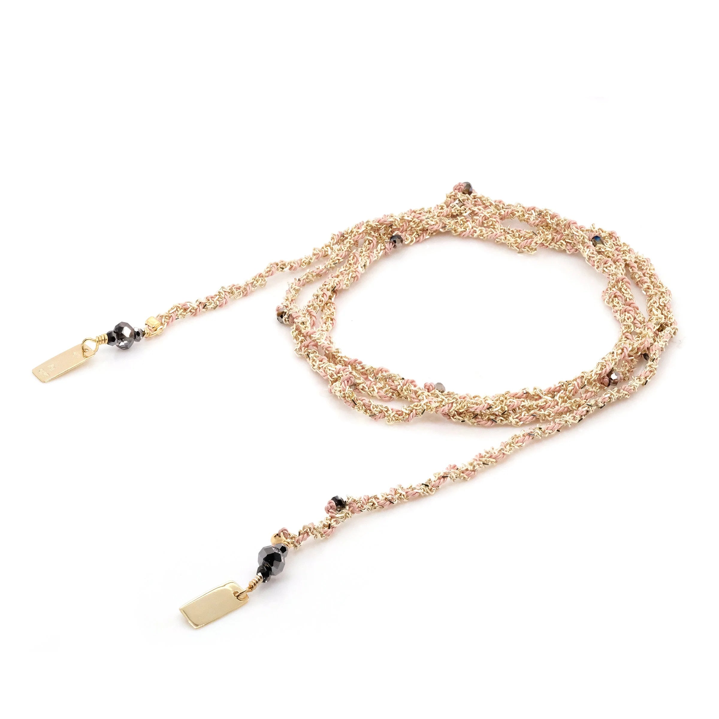 MLS 182 Necklace in Gold and Nude, from Marie Laure Chamorel