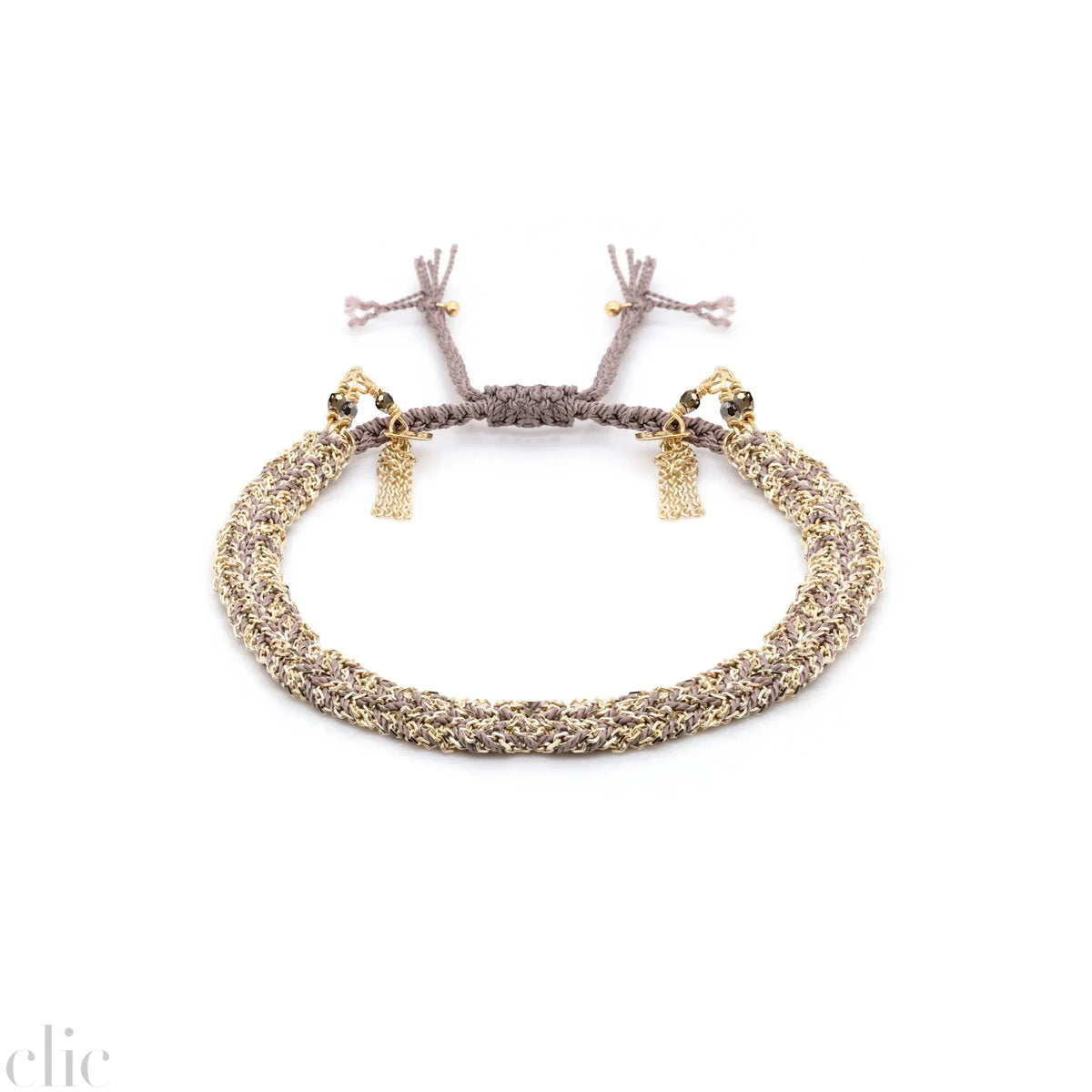 MLS 183 Bracelet in Gold and Grey, from Marie Laure Chamorel