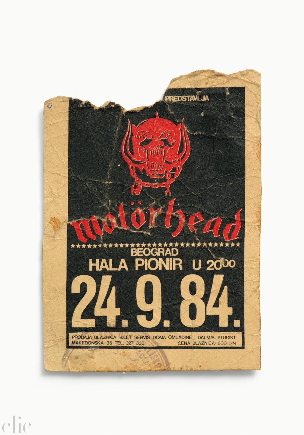 Motorhead, Pioneer Hall, Belgrade, Yugoslavia 1984 by Blaise Hayward