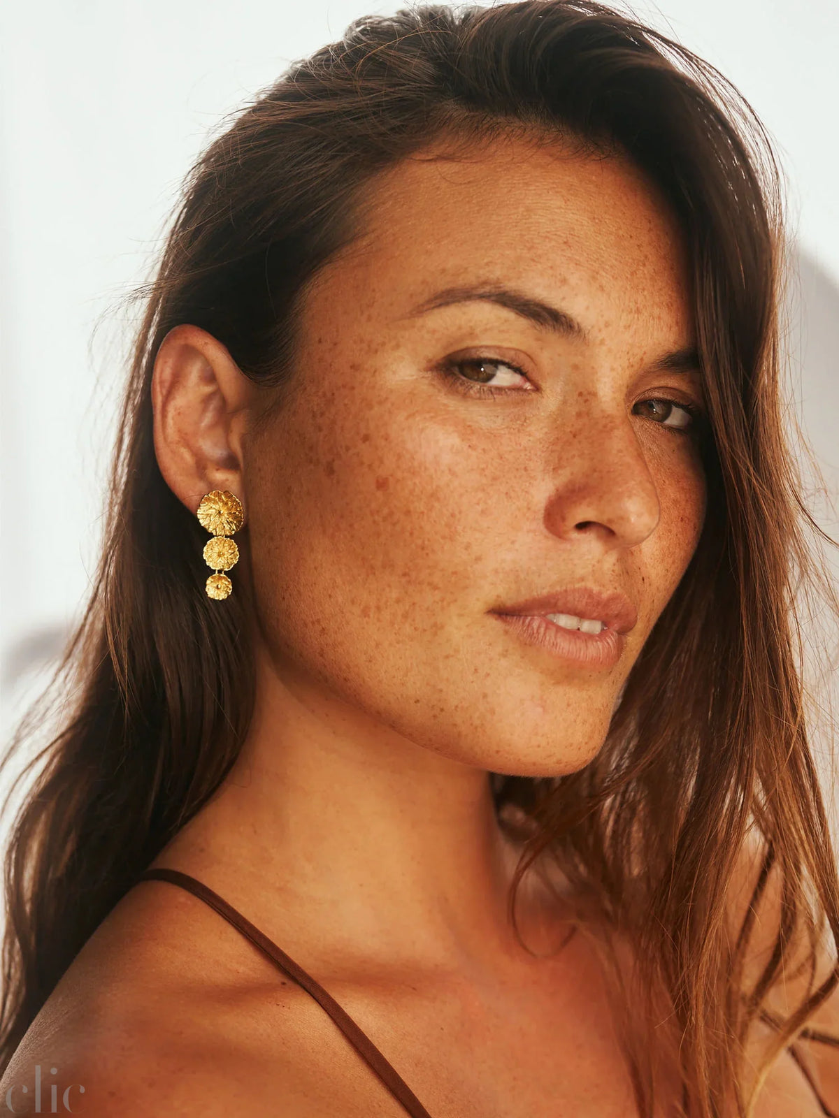 Triple Drop Earrings in Gold Vermeil, from Carina Hardy