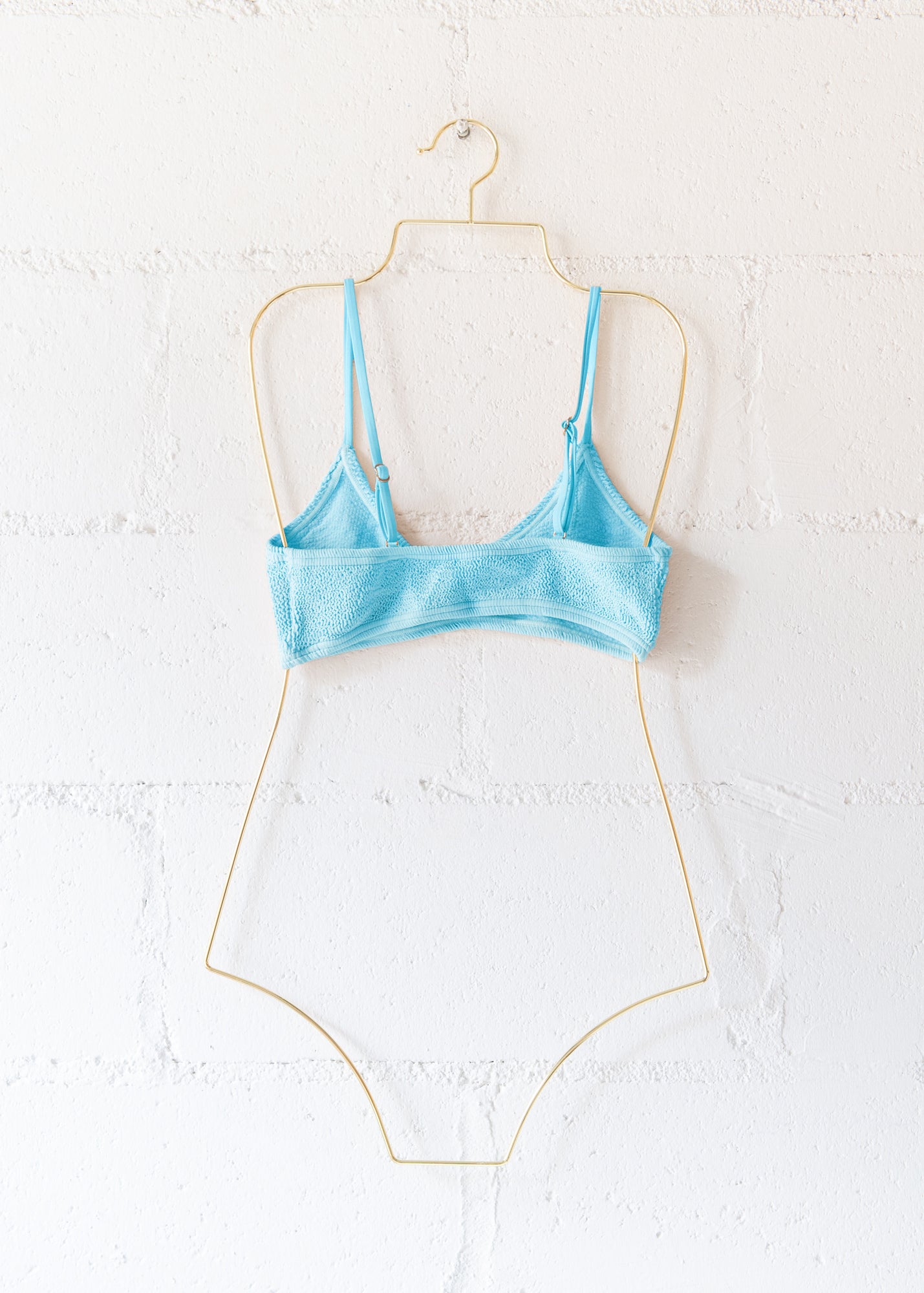 Maldives Spaghetti Straps Bikini Top in Island Blue, from Love & Bikinis