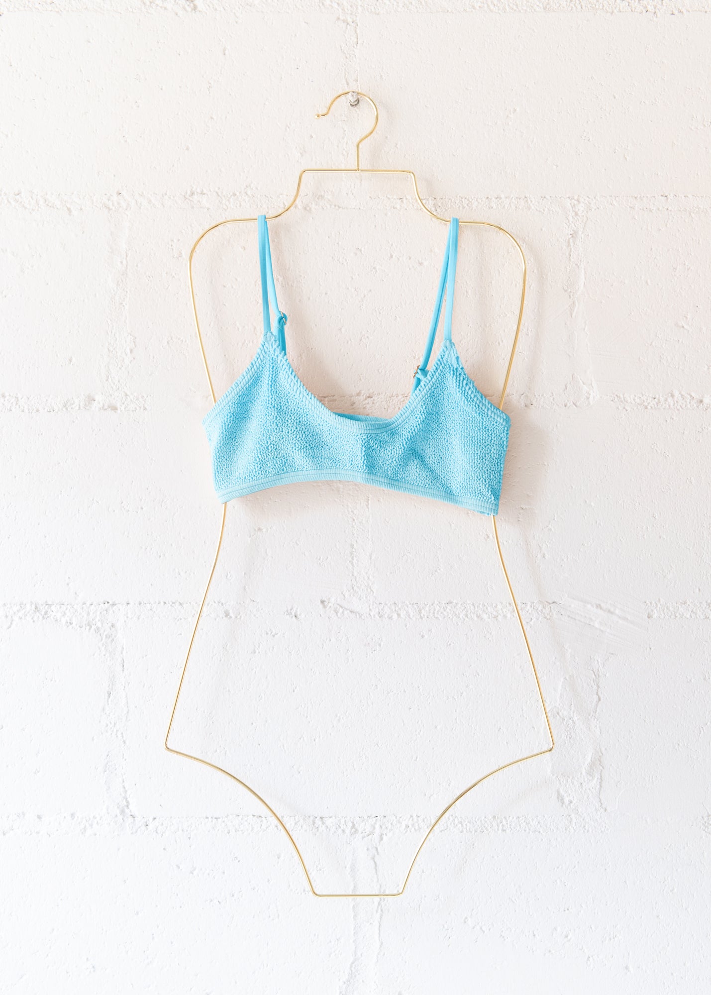 Maldives Spaghetti Straps Bikini Top in Island Blue, from Love & Bikinis
