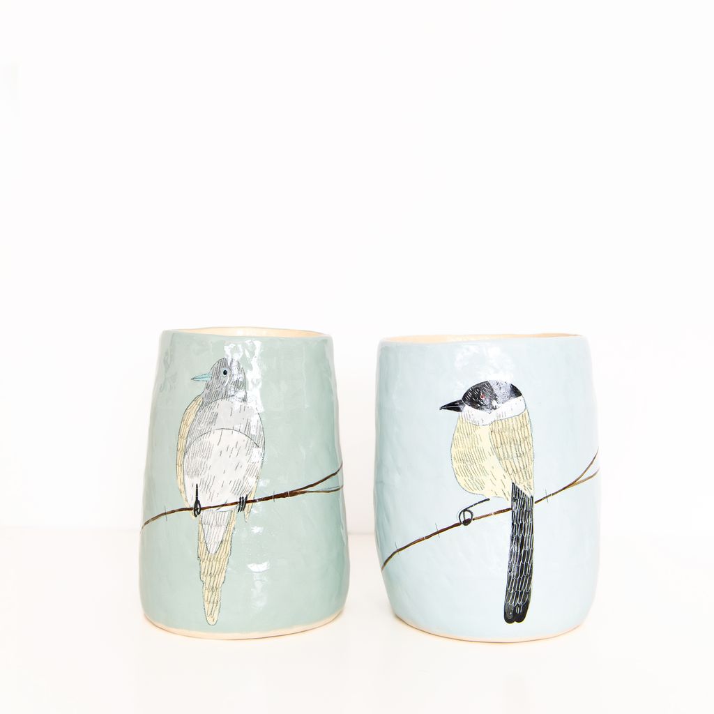 Medium Bird Vase in Blue, from Gemma Orkin