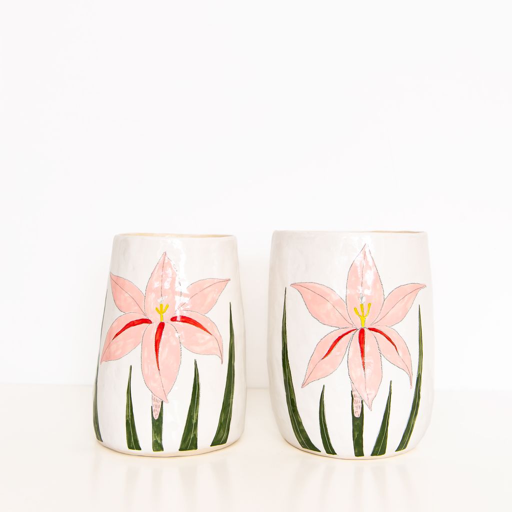 Medium Flower Vase in White, from Gemma Orkin