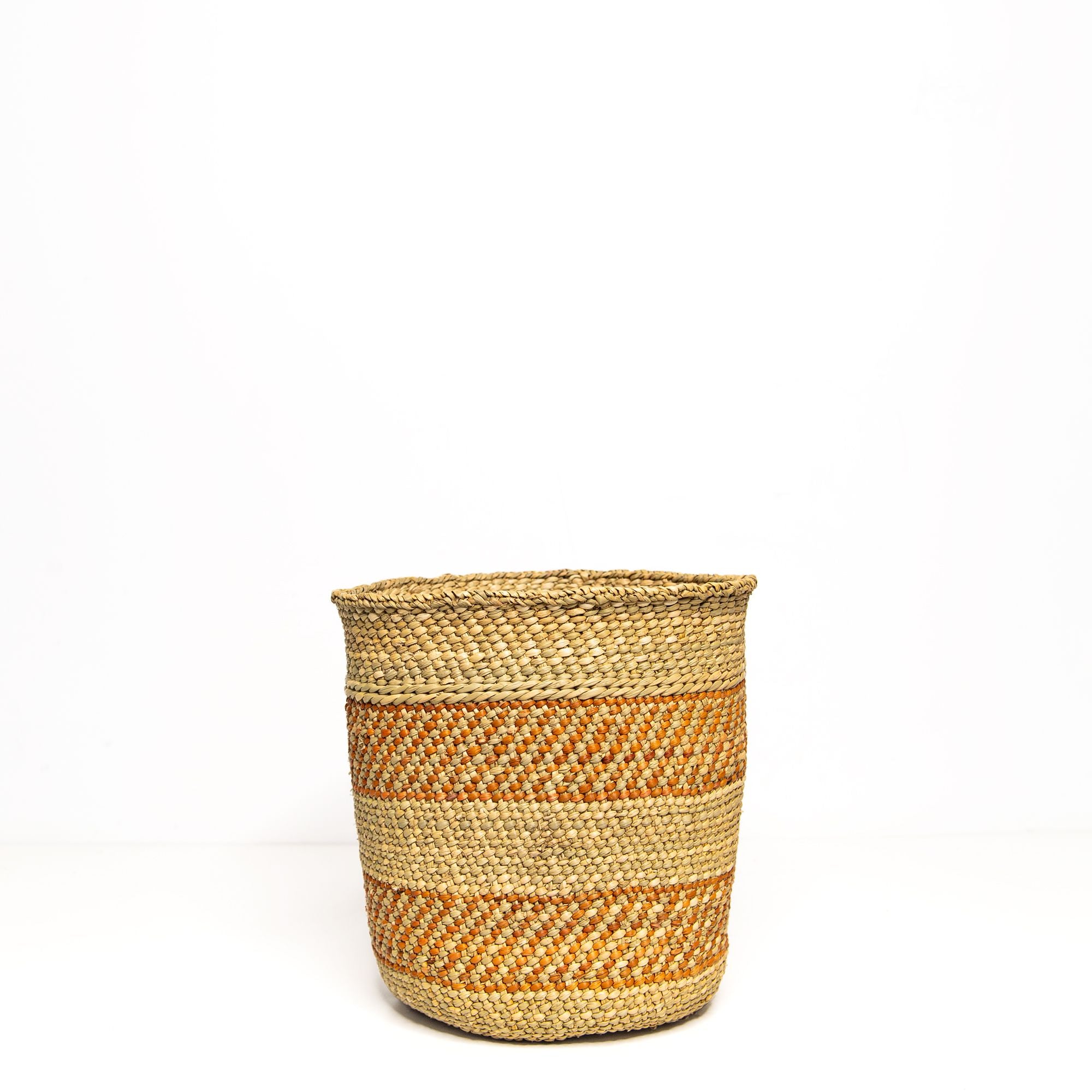 Medium Iringa Basket in Aburn Stripe