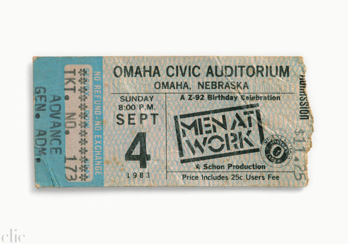 Men At Work, Omaha Civic Auditorium, Omaha, NE 1983 by Blaise Hayward