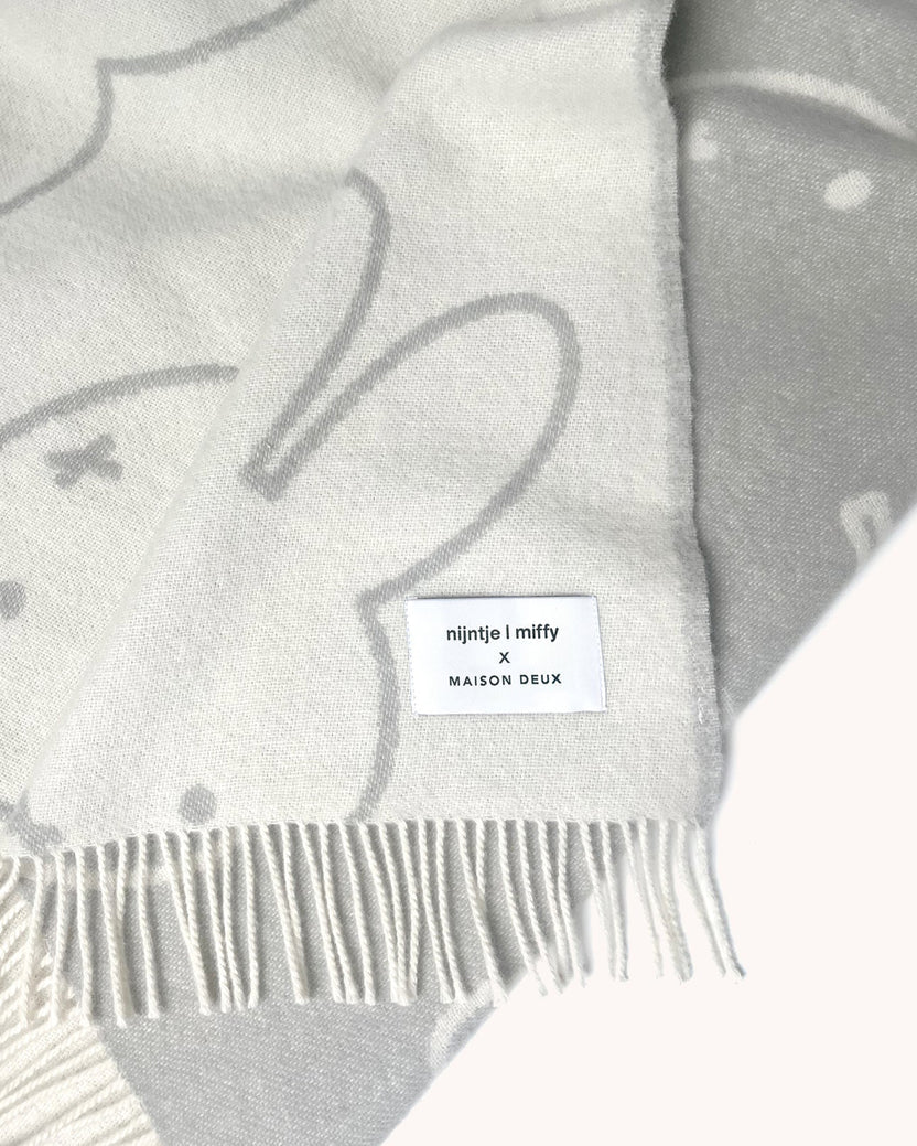 Miffy Blanket in White and Grey, from Maison Deux