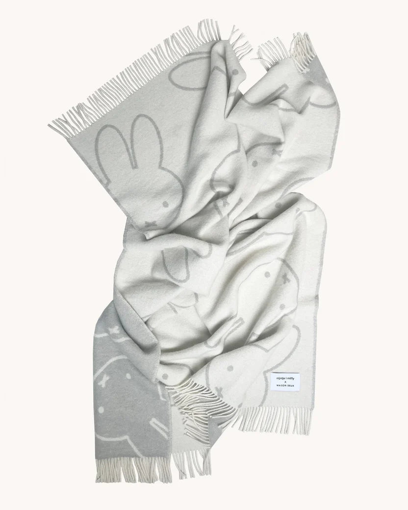 Miffy Blanket in White and Grey, from Maison Deux