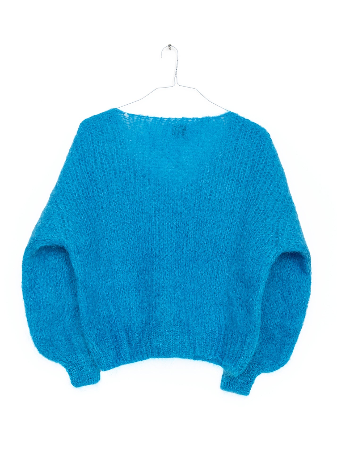 Milana LS Mohair Knit Pullover in Aqua Blue, from American Dreams