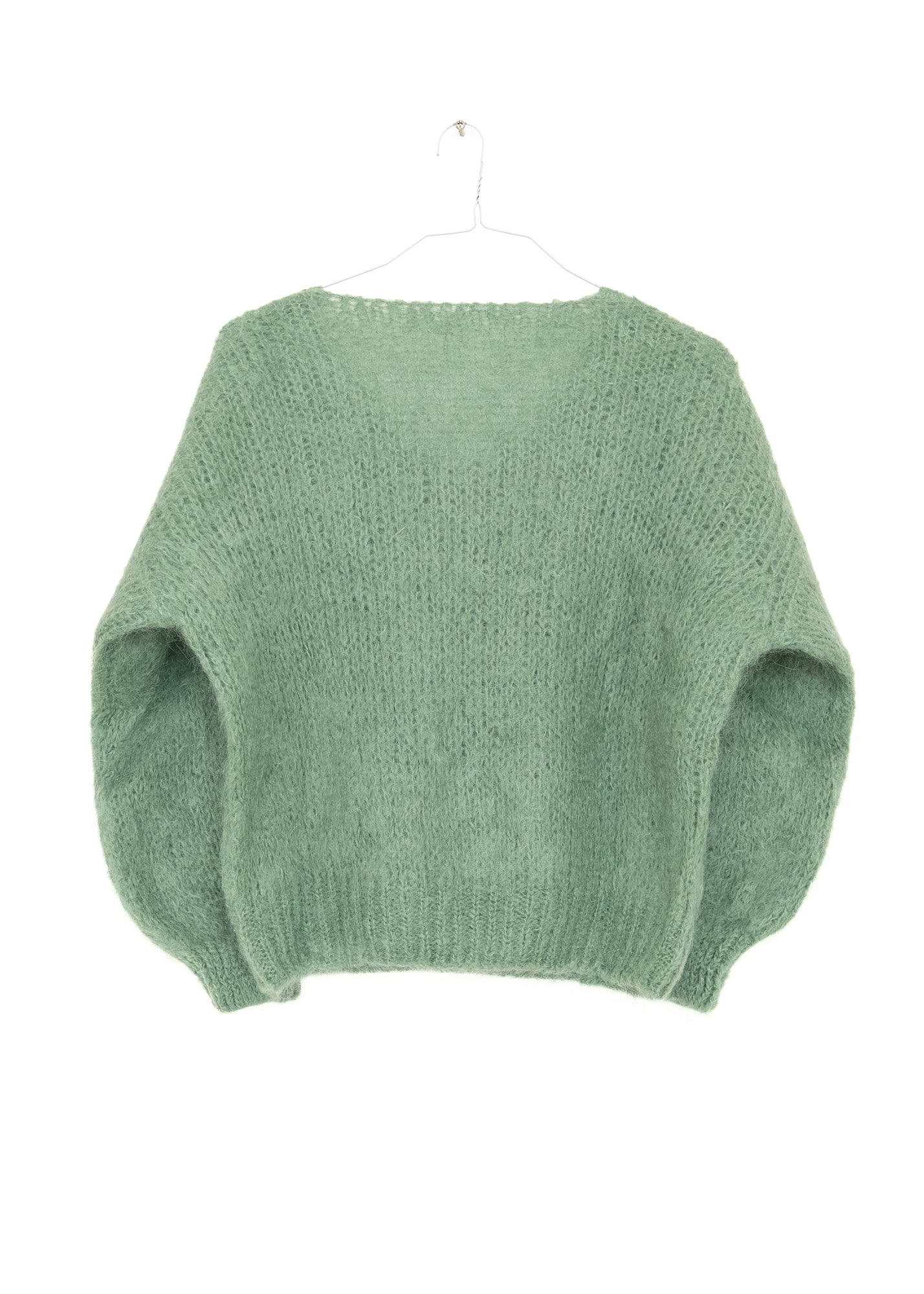 Milana LS Mohair Knit Pullover in Dusty Green, from American Dreams