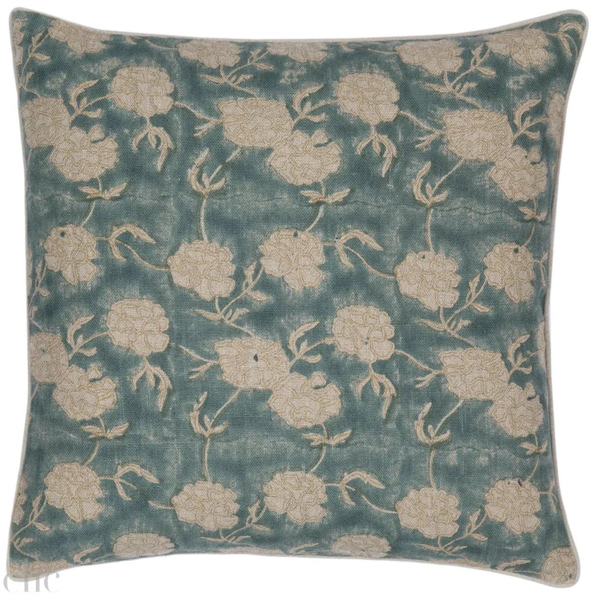 Modern Marigold Pillow in Teal