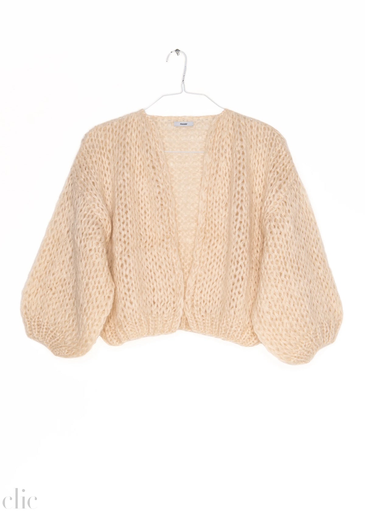 Mohair Bomber Cardigan in Beige, from Maiami
