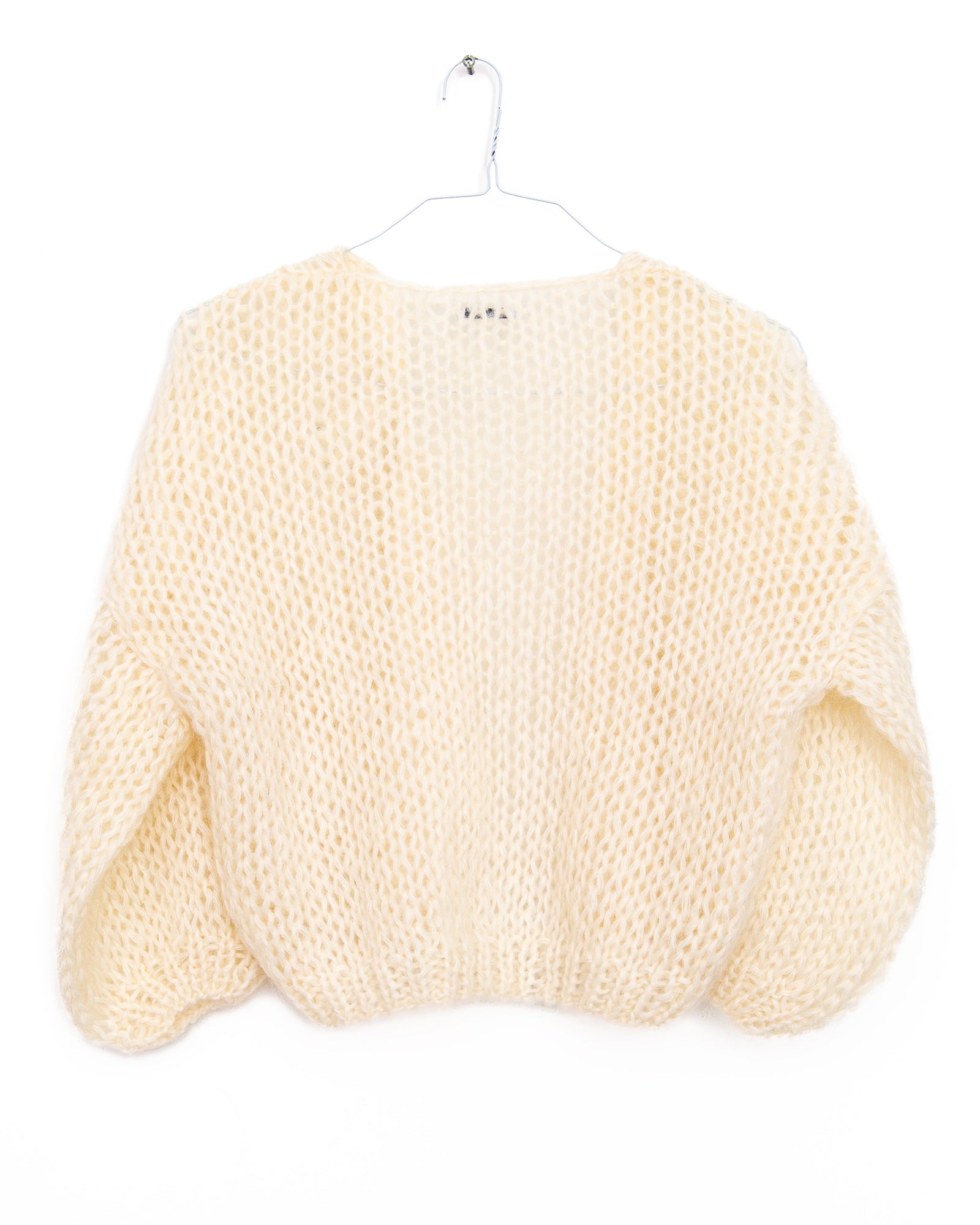 Mohair Bomber Cardigan in Creme, from Maiami