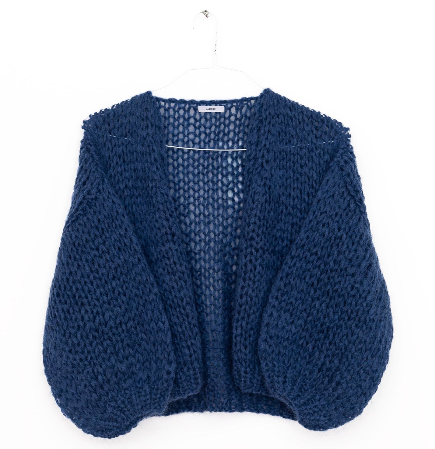 Mohair Bomber Cardigan in Dark Blue, from Maiami - Main Image