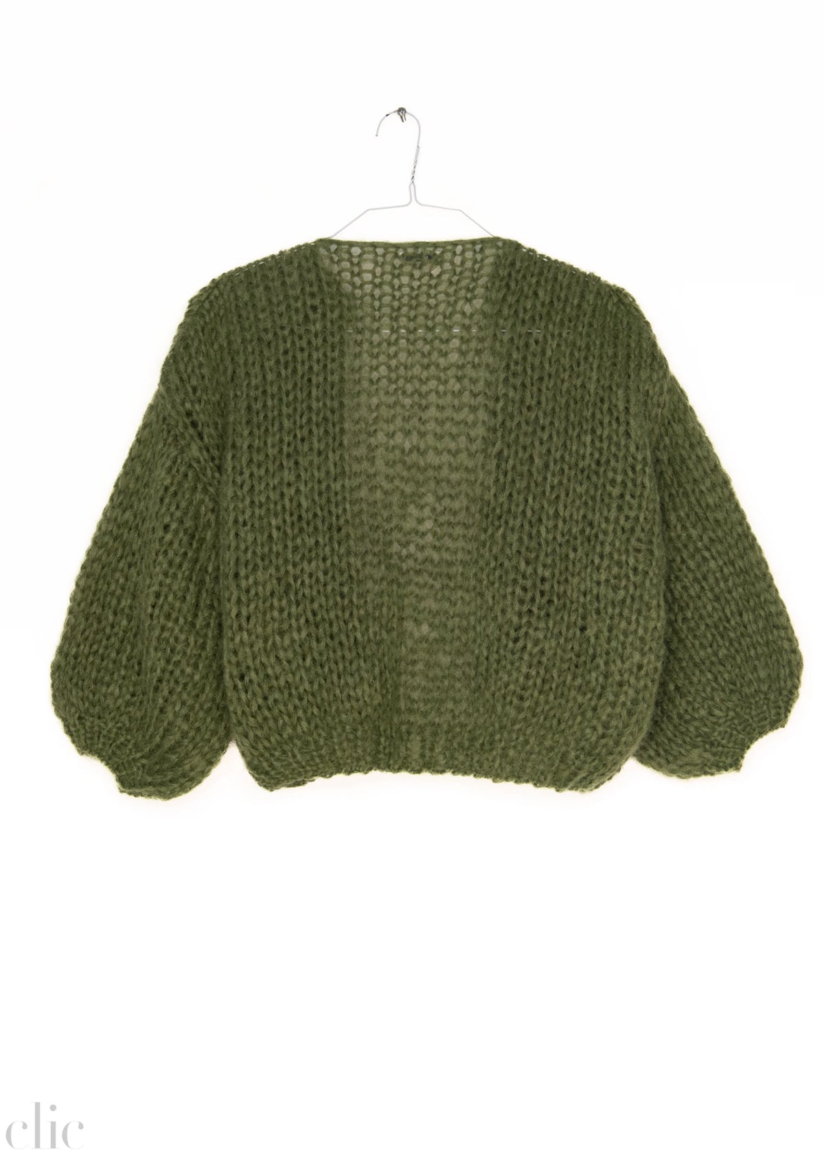 Mohair Bomber Cardigan in Olive, from Maiami