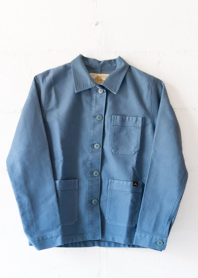 Moleskin Work Jacket in Sky, from Le Mont Saint Michel