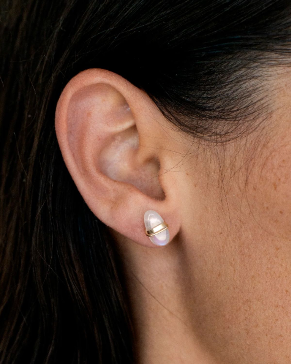 Moonstone Stud Earrings, from Mary Macgill